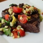 Steak with Grilled Corn and Black Bean Salsa 2012-08-30 116-2