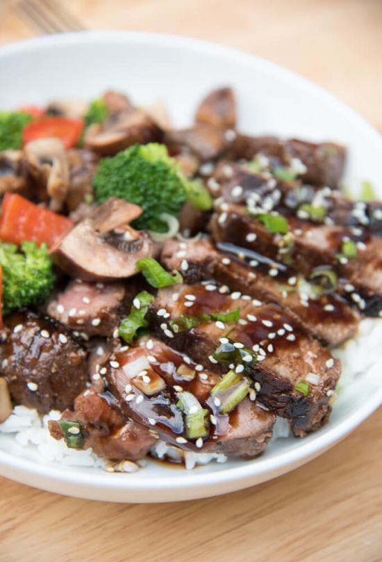 Grilled Steak Teriyaki | From Valerie's Kitchen