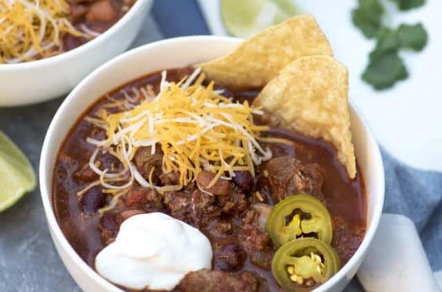 Slow Cooker Double Beef and Bean Chili
