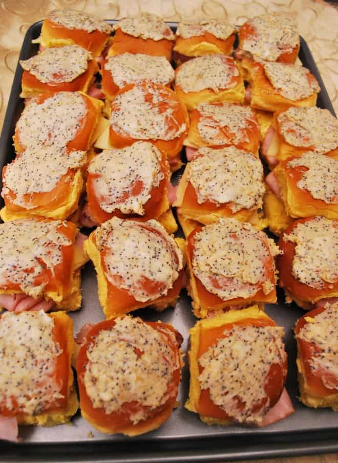 Ham and Cheese Sliders - assembled