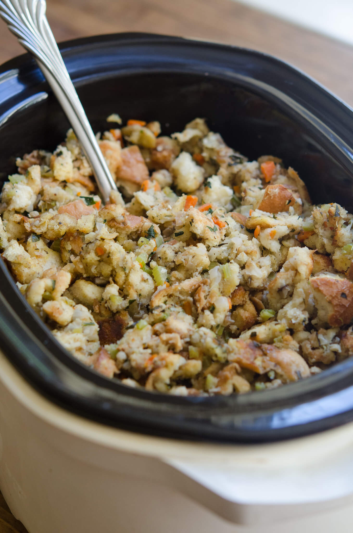 Traditional Bread Stuffing Crock  Pot  Method