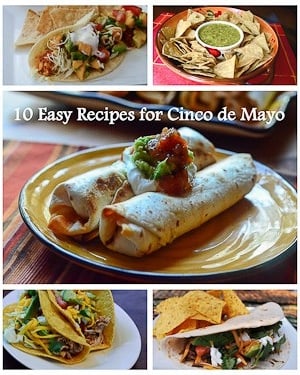 Many different types of food for a Cinco de Mayo menu.