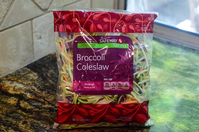 A bag of Broccoli Coleslaw