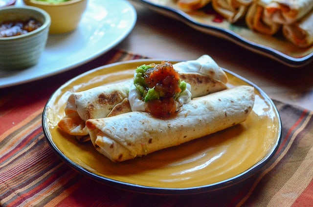 10 Healthy Dinner Recipes on a Budget - Baked Chicken Taquitos