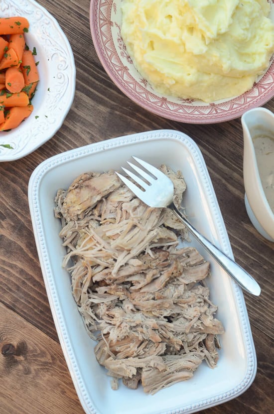 Crock-Pot Pork Sirloin Tip Roast with Creamy Mushroom Gravy