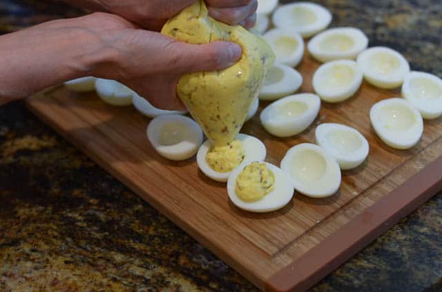 Bacon Horseradish Deviled Eggs