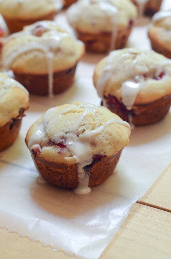 Glazed Strawberry Muffins