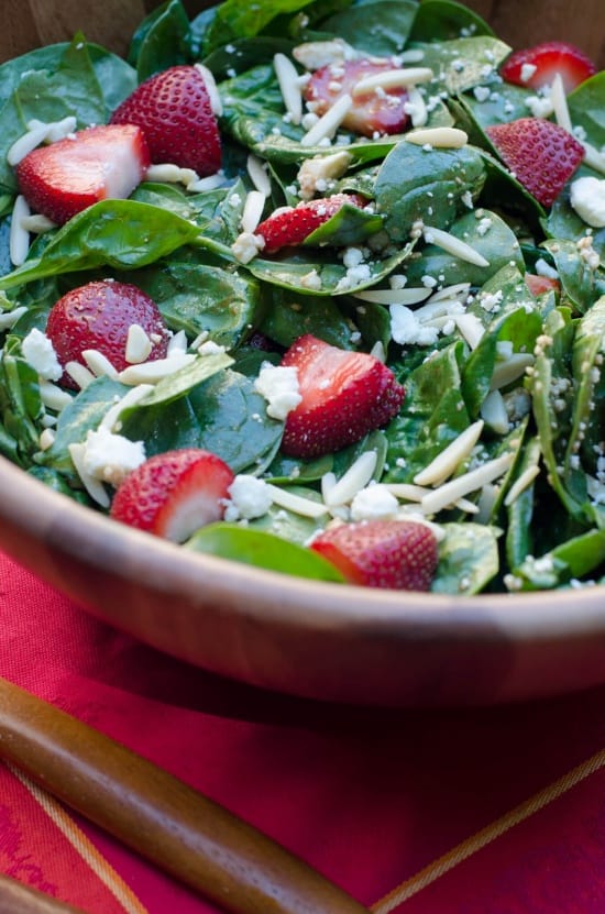 Strawberry Spinach Salad with Honey Balsamic Vinaigrette Valerie's
