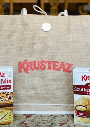 Two boxes of Krusteaz Cornbread Mix.