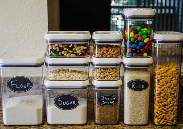 OXO Pop Containers filled with food.