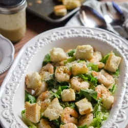 Caesar Salad with Oven Roasted Shrimp