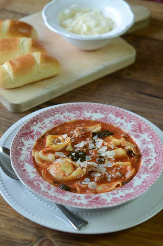 Sausage and Tortellini Soup with Kale