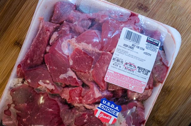 The Costco Haul Beef for Stew