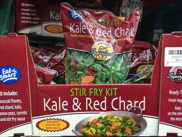 The Costco Haul Kale and Red Chard Stir Fry Kit