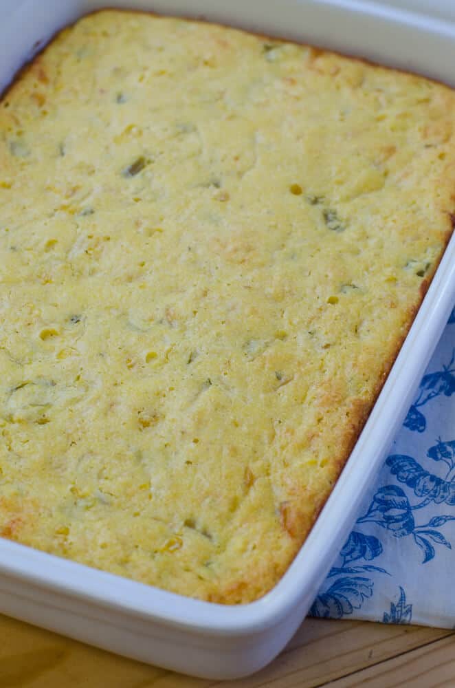 Simple ingredients dress up packaged corn muffin mix to create this super moist and flavorful Jiffy Mexican Style Cornbread with a cake-like texture.