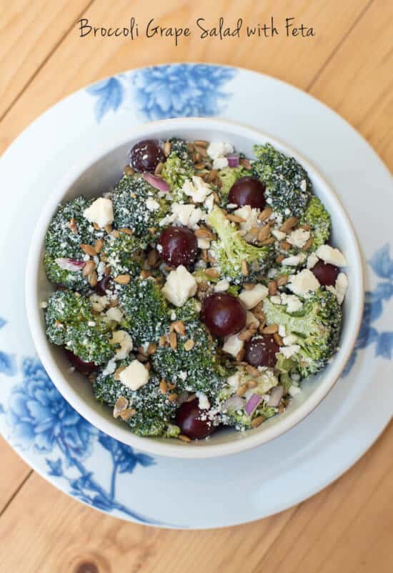 Broccoli Grape Salad with Feta Valerie's Kitchen