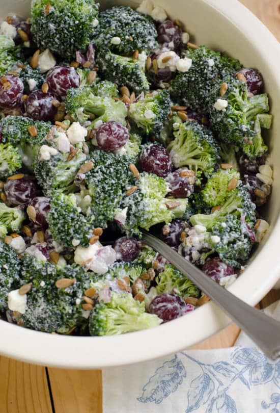Broccoli Grape Salad with Feta