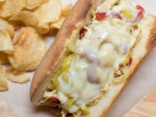 crock pot chicken philly