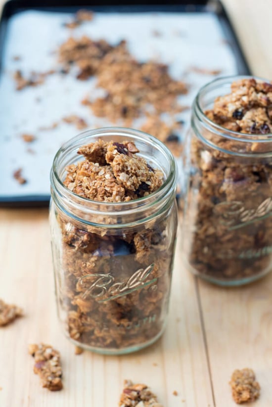 With a special baking method and some helpful tips you can make your own Snacking Granola Clusters at home! Wonderful alone or served with fruit and yogurt.