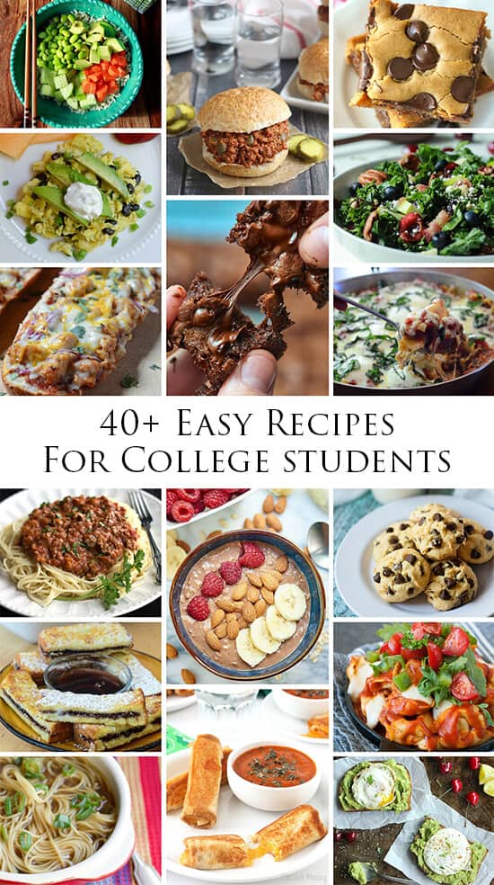 40+ easy recipes for college students