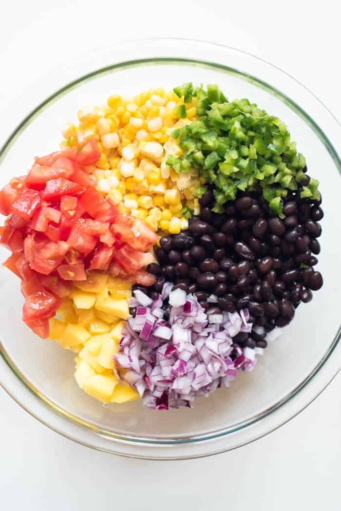 Mango Corn Salsa with Black Beans - Ingredients