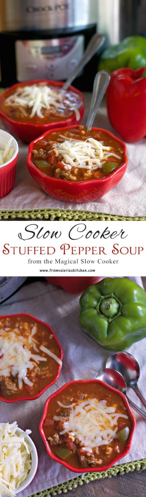 Slow Cooker Stuffed Pepper Soup Valerie S Kitchen