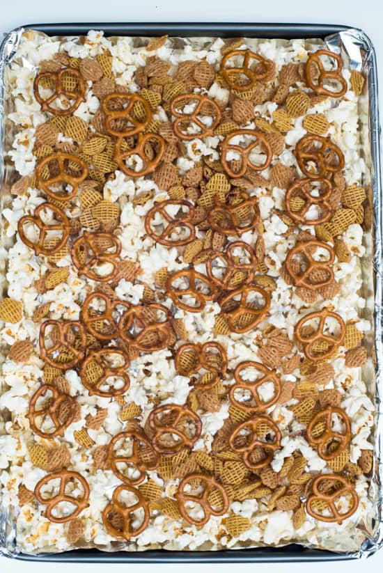 Sweet and Salty Popcorn Snack Mix