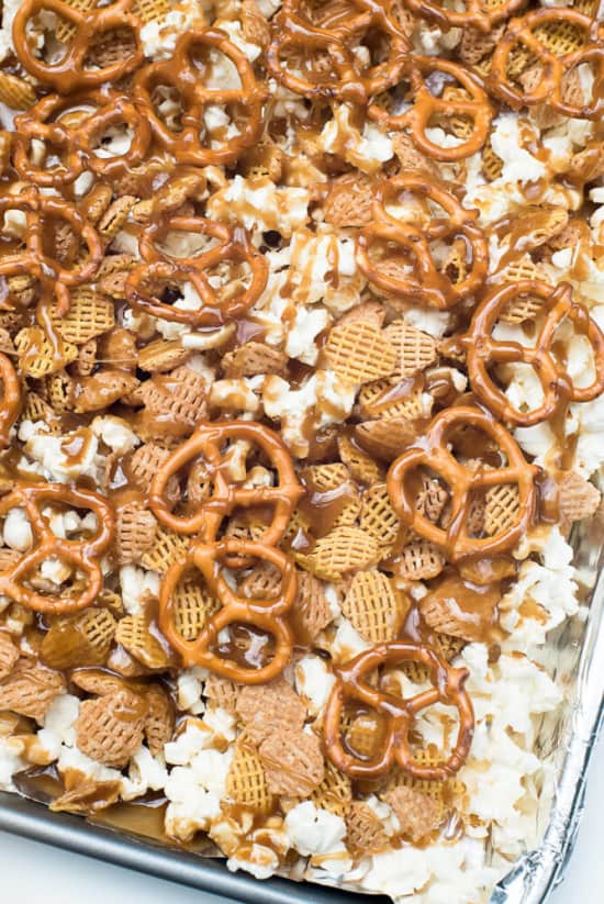 Sweet and Salty Popcorn Snack Mix Recipe