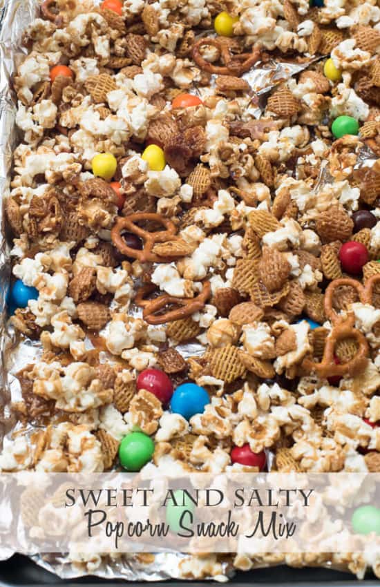 Sweet and Salty Popcorn Snack Mix Recipe