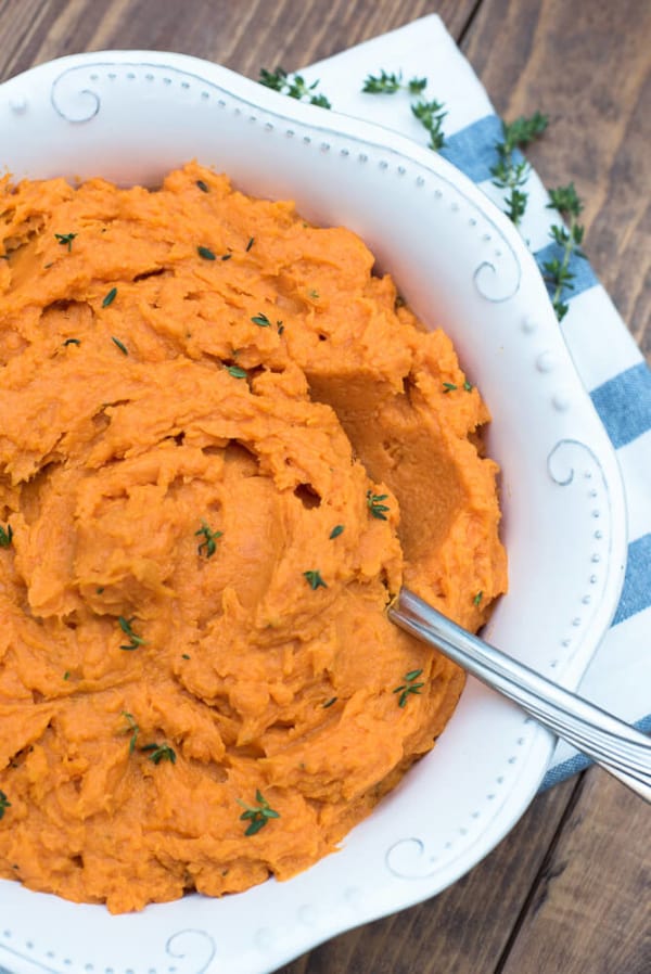 Maple Brown Butter Mashed Sweet Potatoes