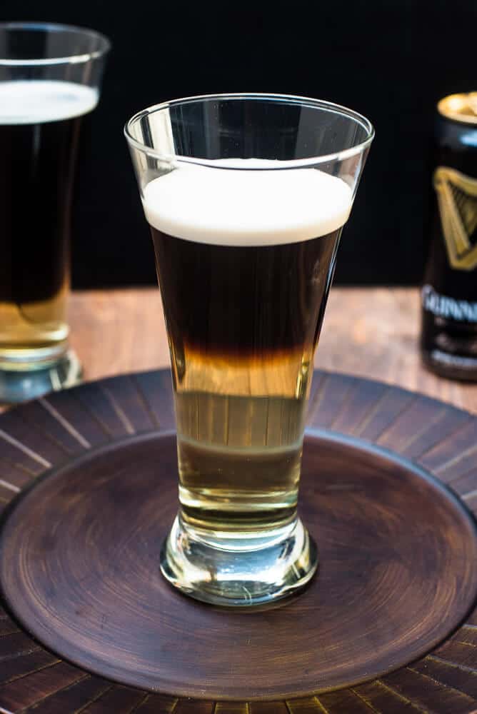 Le Snakebite (cocktail de Guinness et de cidre de poire)