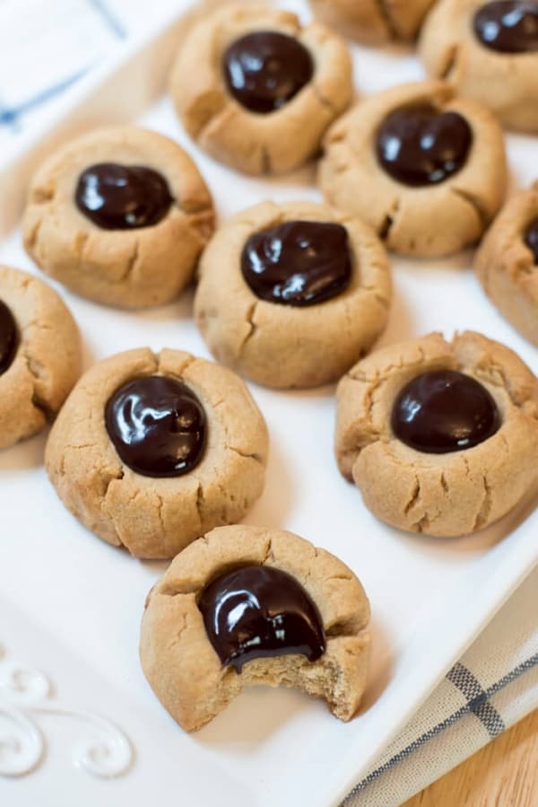 Peanut Butter Chocolate Thumbprints