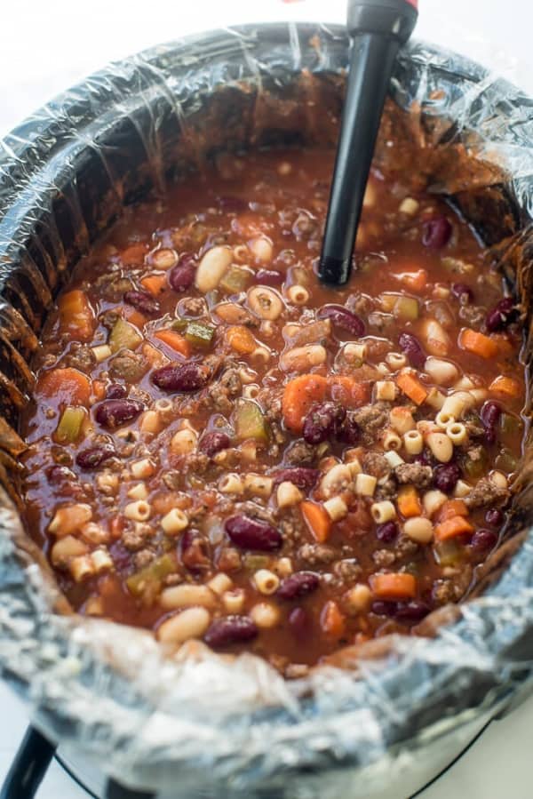 10 Healthy Dinner Recipes on a Budget - Slow Cooker Hamburger Minestrone
