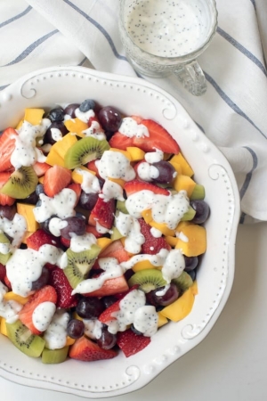Fruit Salad with Creamy Poppy Seed Dressing