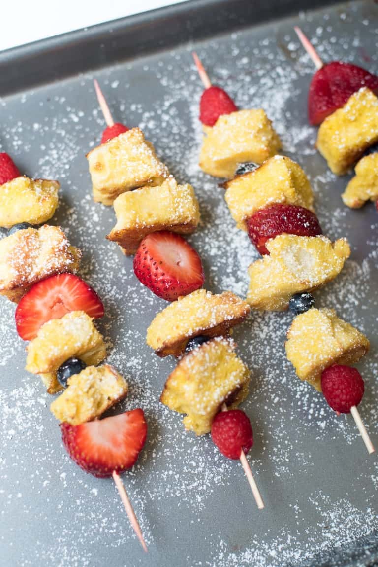 Berry French Toast Kabobs (Easy Oven Method!) Valerie's Kitchen