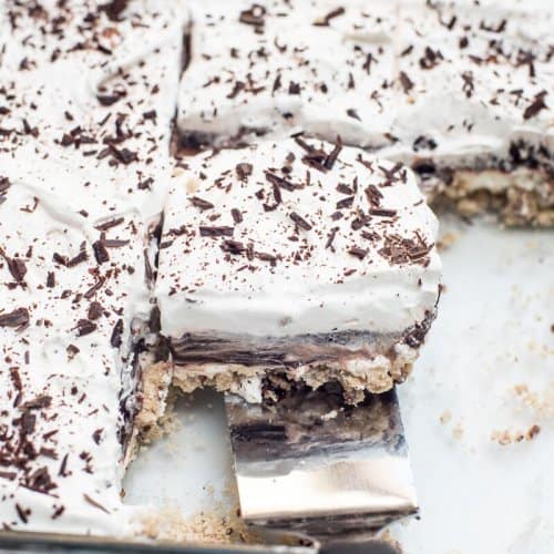 chocolate delight with graham cracker crust