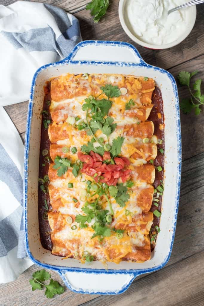 Easy Slow Cooker Chicken Enchiladas Valerie's Kitchen