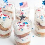 Patriotic Funfetti Mason Jar Cupcakes