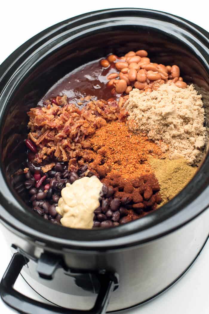 The remaining ingredients are added to the slow cooker.