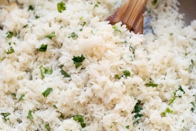 Coconut Rice with Cilantro and Lime