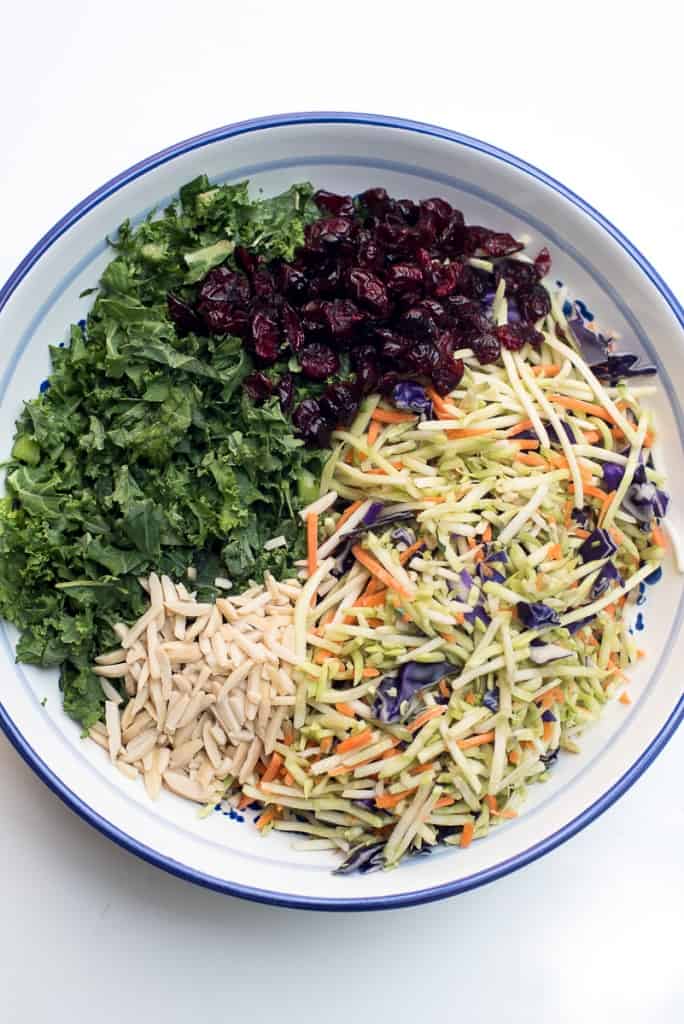 5 Minute Broccoli Kale Slaw Valerie's Kitchen