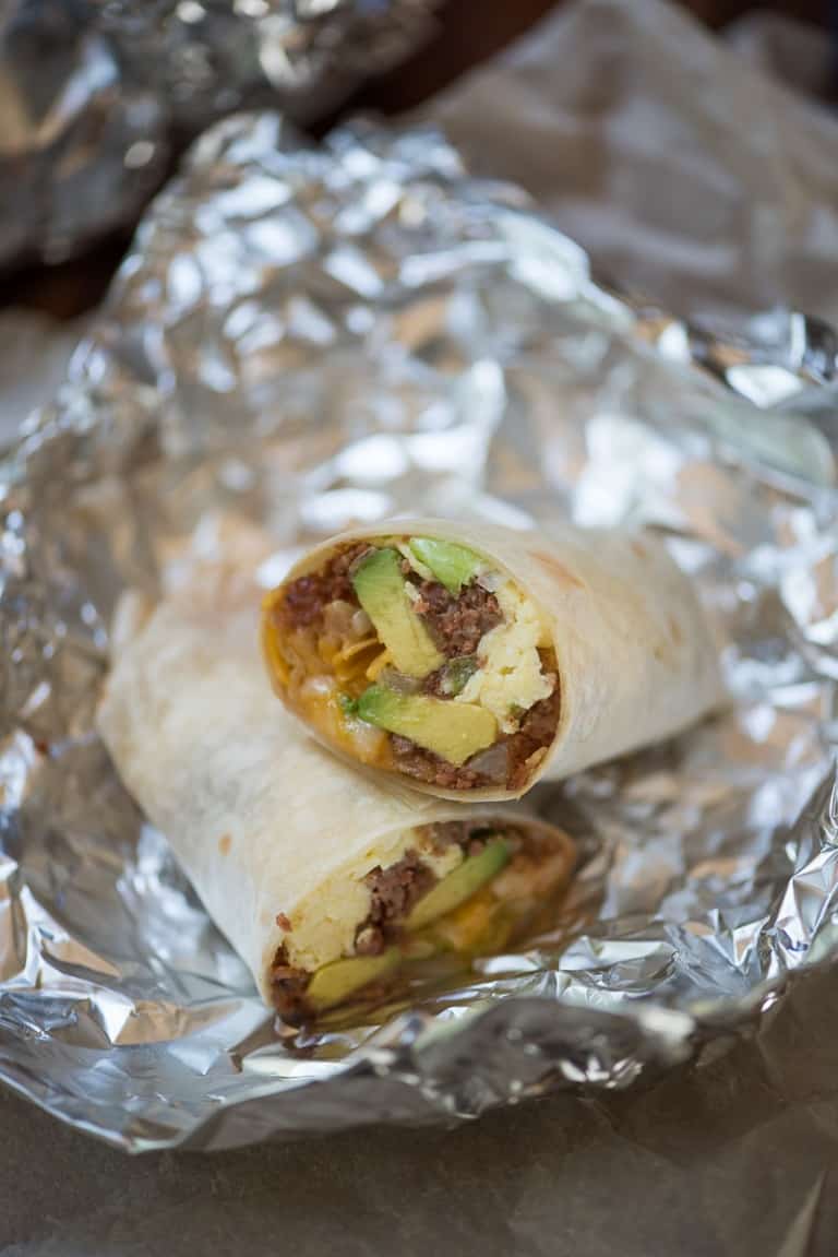 Corned Beef Hash Breakfast Burritos