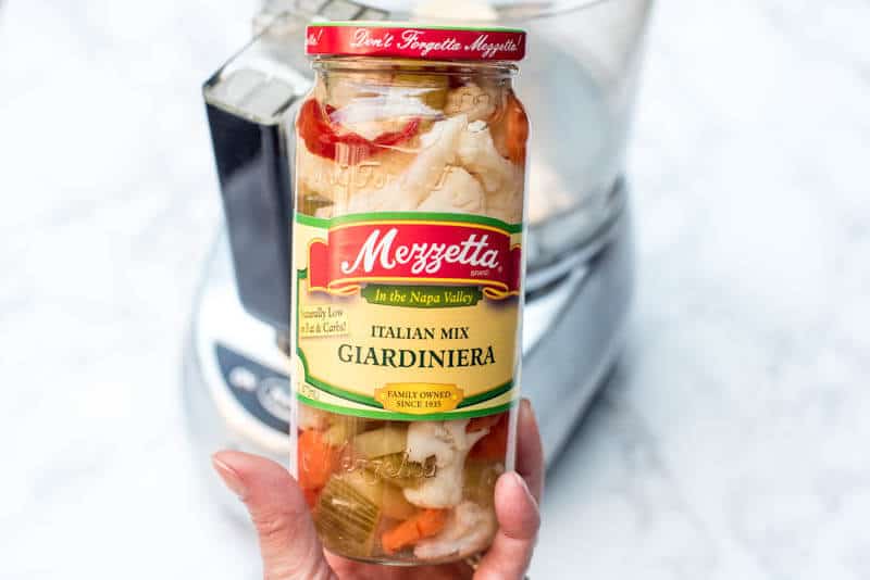 A jar of Mezzetta Italian Mix Giardiniera 