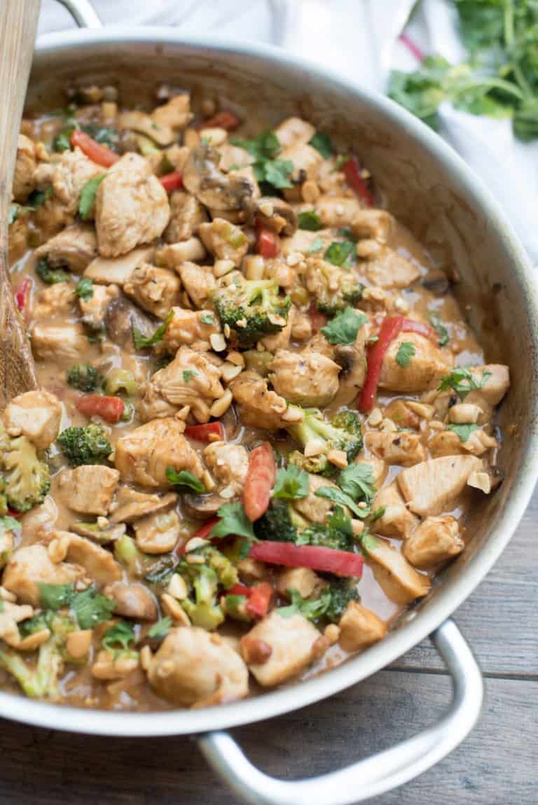 Easy Peanut Chicken Stir Fry Valerie's Kitchen