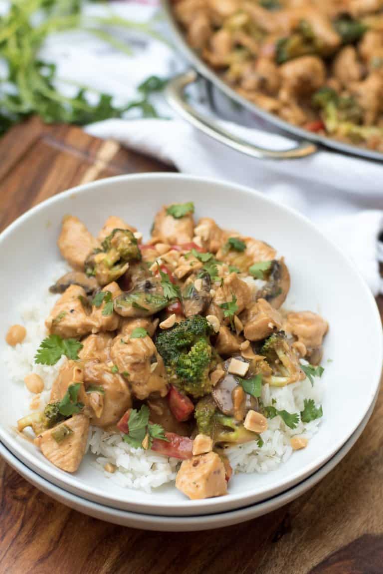 Easy Peanut Chicken Stir Fry Valerie's Kitchen