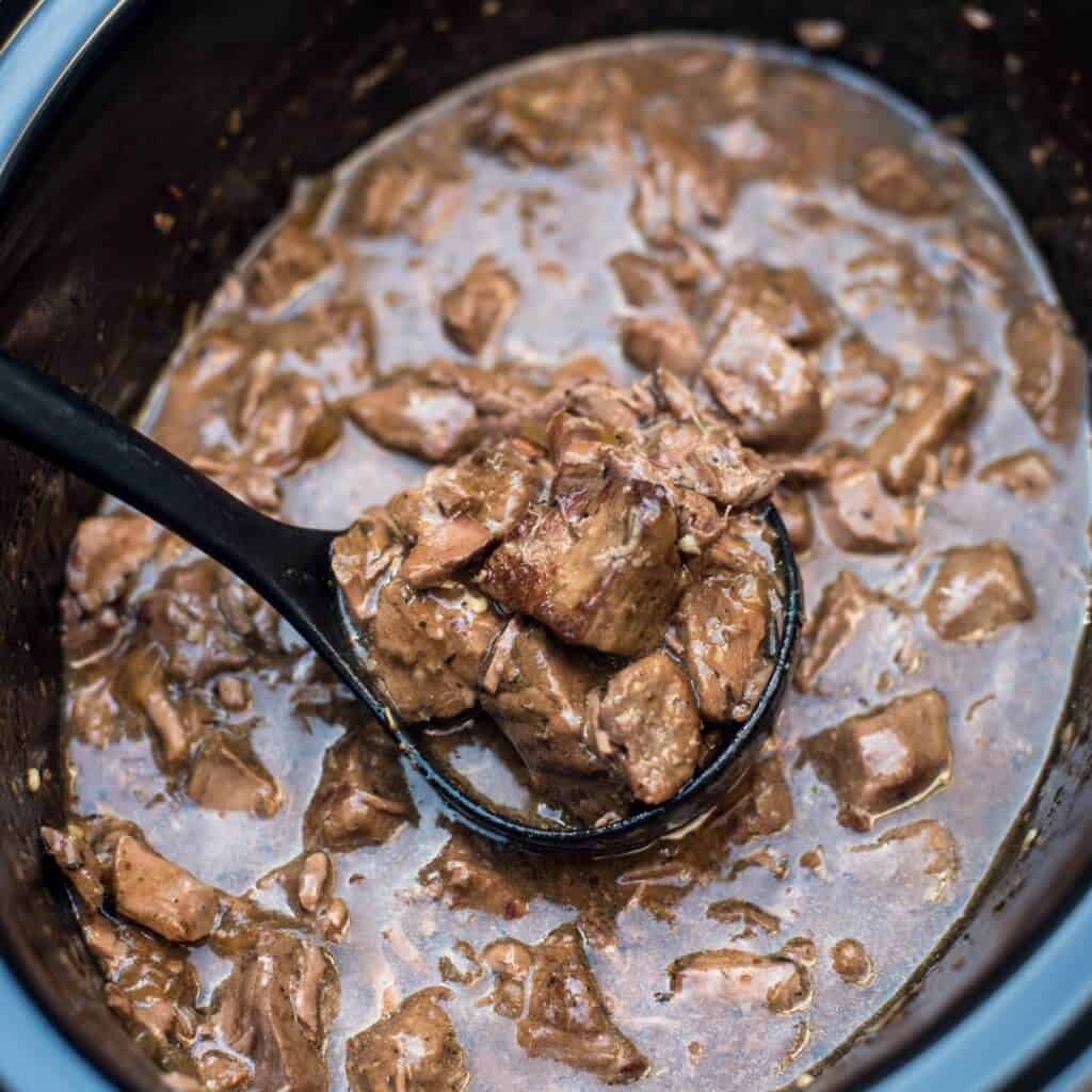 Slow Cooker Beef Tips with Gravy Valerie's Kitchen
