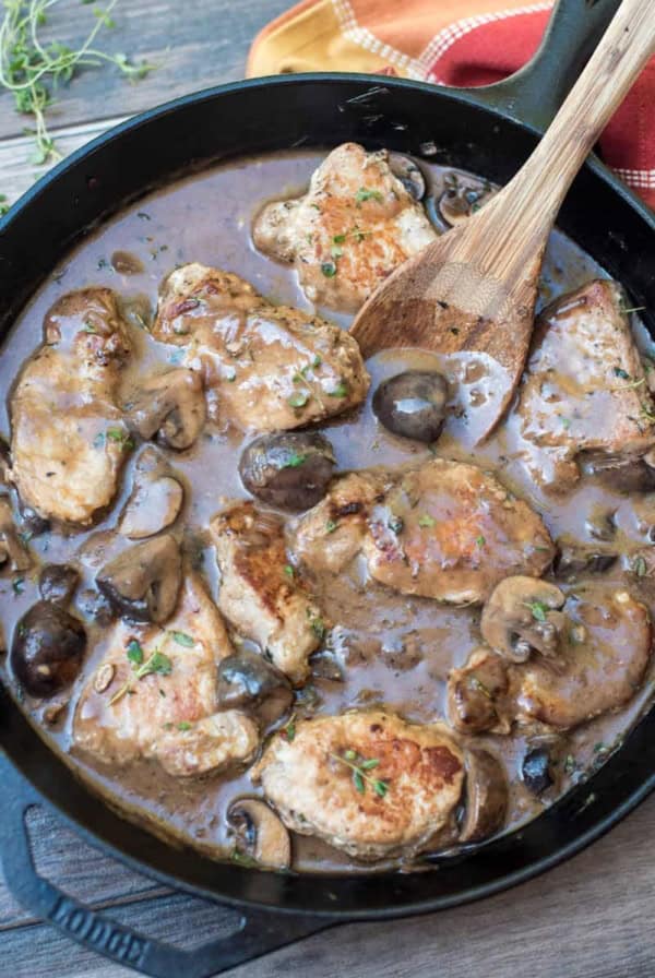 Steakhouse Mushroom Pork Loin Medallions