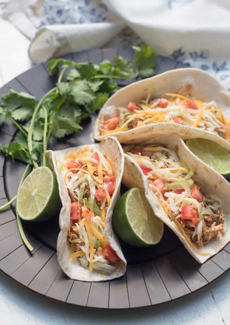 CrockPot Chicken Tacos Valerie's Kitchen