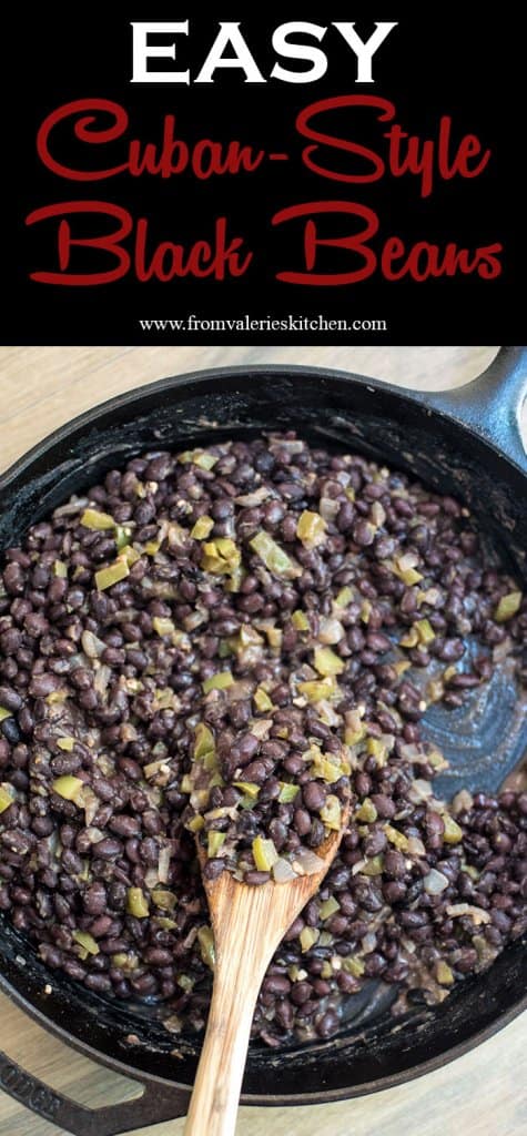 Easy Cuban-Style Black Beans with text overlay