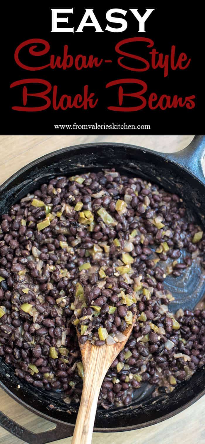 Easy Cuban-Style Black Beans with text overlay.